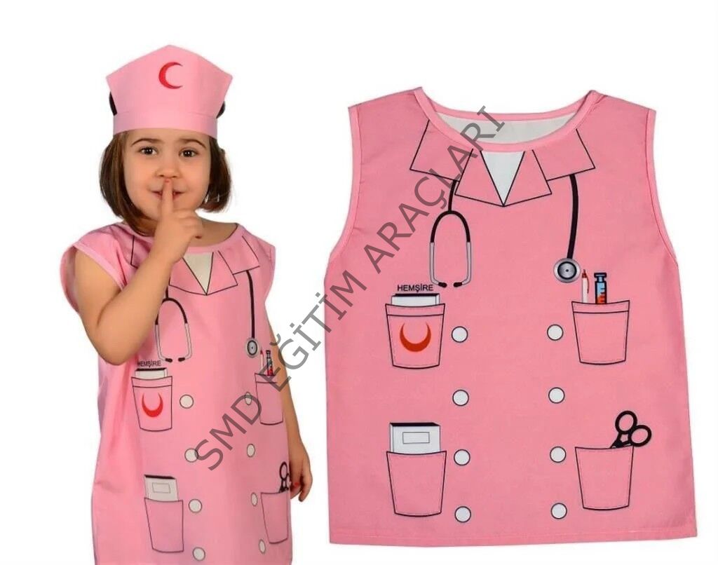 HEMŞİRE KOSTÜMÜ BASKILI