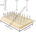 Parmak Becerisi için 36 Delikli Ahşap Mandal Panosu