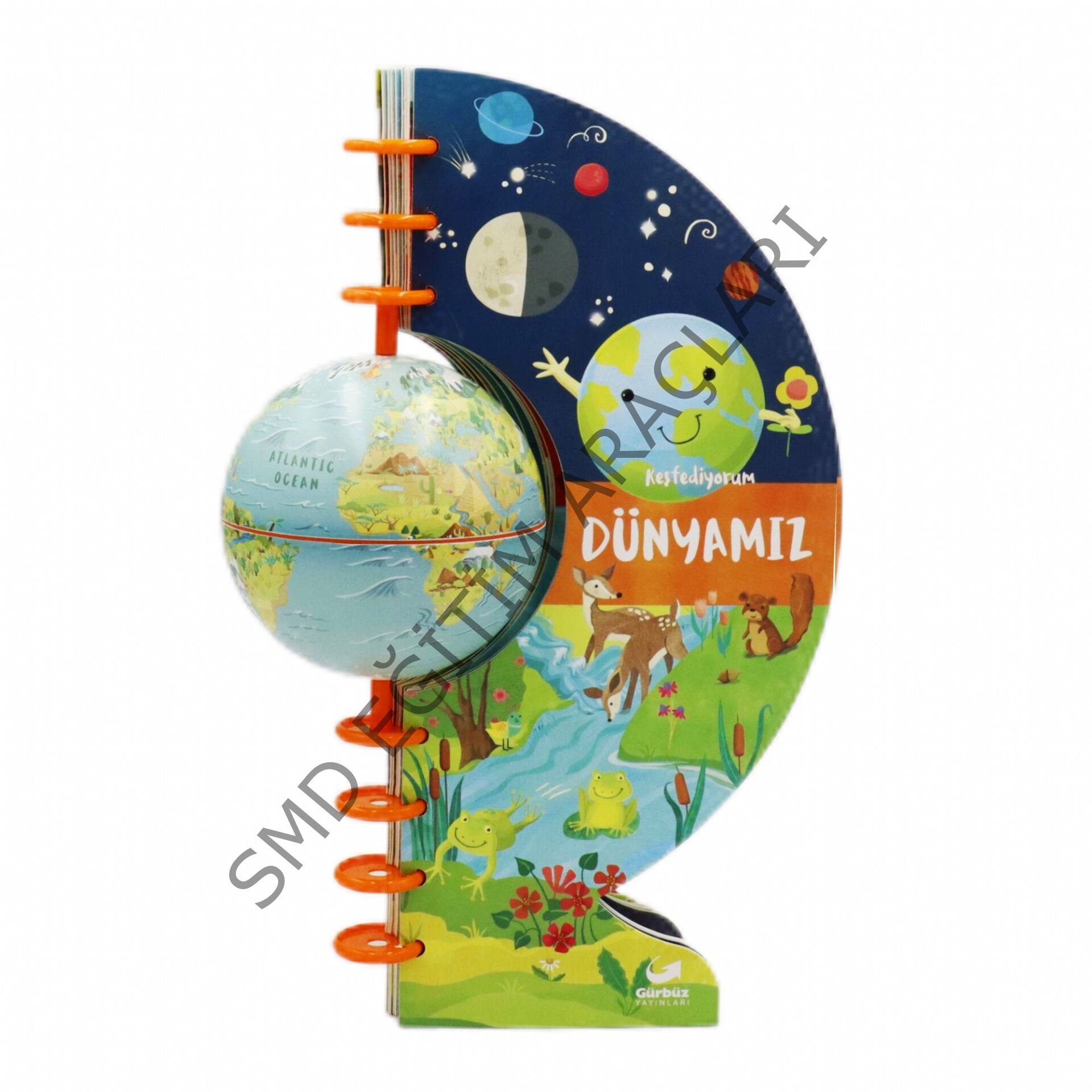 Küreli Kitaplar 3 lü Set Dünyamız -Güneş Sistemi- Suda Yaşam Anaokulu seti