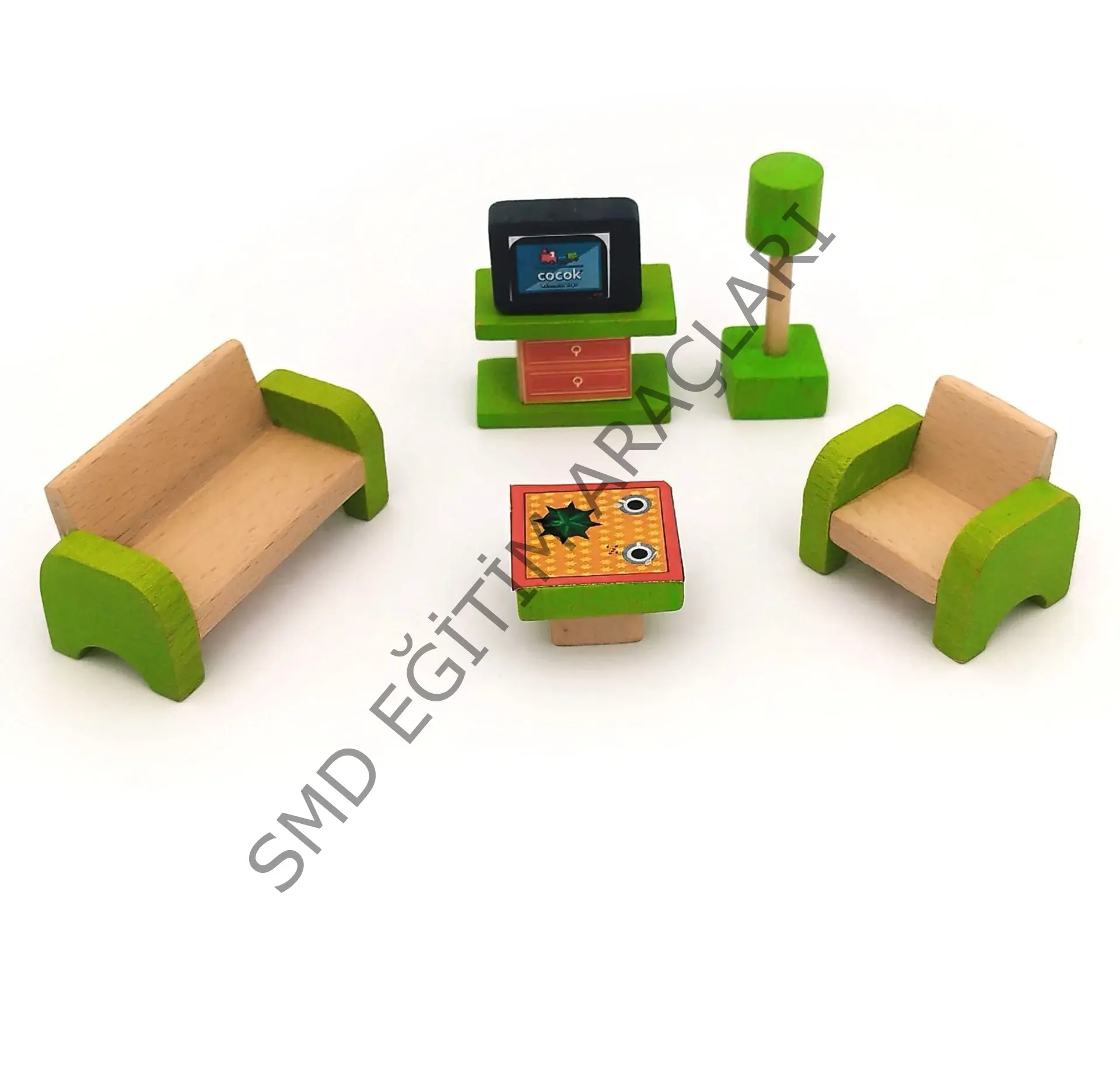 Ahşap Minyatür Oturma Odası 5 Parça