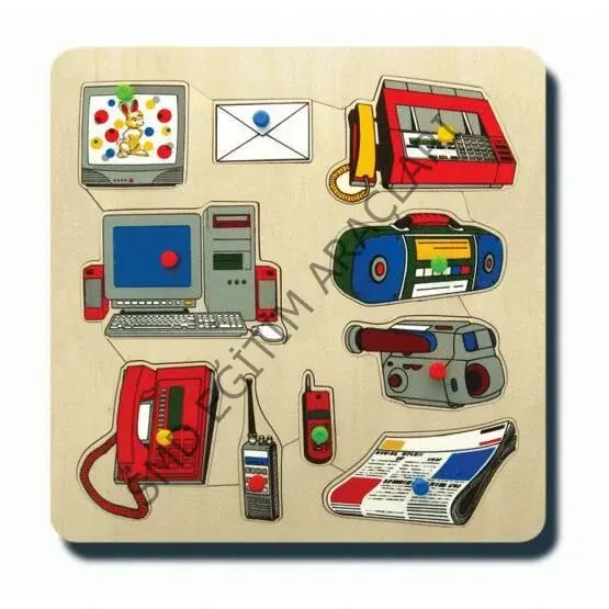 Haberleşme Aletleri Puzzle  Kulplu