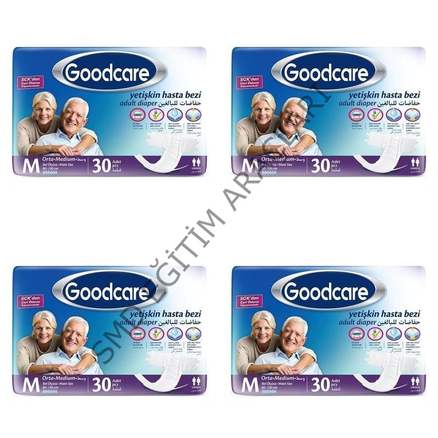 Goodcare Bel Bantlı Yetişkin Hasta Bezi Medium 30 Lu 4 Paket 120 Adet