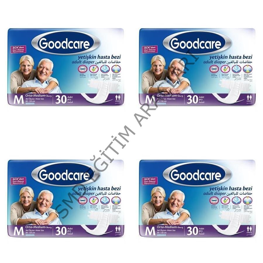 Goodcare Bel Bantlı Yetişkin Hasta Bezi Medium 30 Lu 4 Paket 120 Adet